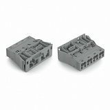 Защелкивающийся штекер; 4-пол.; Код. B; 4,00 mm²; серые