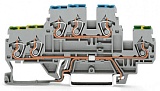 3-проводные двухуровневые клеммы; для DIN-рейки 35 x 15 и 35 x 7,5; 2,5 мм²; CAGE CLAMP®; 2,50 mm²; серые