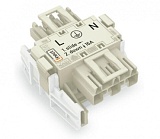 Т-образный соединитель Linect®; 3-пол.; Код. A; 1 вход; 2 вывода; белые
