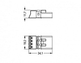 Штекер; 4-пол.; 1,50 mm²; розовые