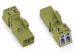 Штекер; 2-пол.; 1,50 mm²; светло-зеленые