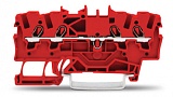 4-проводные проходные клеммы; 1,5; подходят для исполнений Ex e II; боковая и центральная маркировка; для DIN-рейки 35 x 15 и 35 x 7,5; Push-in CAGE CLAMP®; 1,50 mm²; красные