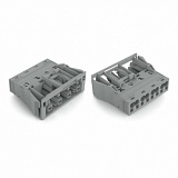 Защелкивающаяся розетка; 4-пол.; Код. B; 4,00 mm²; серые