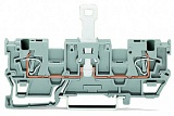 1-проводные/ 1-проводные базовые клеммы с размыкателем; с контактом для экрана; с 2 позициями для перемычки; для DIN-рейки 35 x 15 и 35 x 7,5; 4 mm²; CAGE CLAMP®; 4,00 mm²; серые