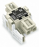 Т-образный соединитель Linect®; 2-пол.; Код. L; 1 вход; 2 вывода; белые