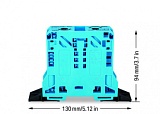 2-проводные проходные клеммы; 50 мм²; боковые маркировочные разъемы; с крепежными фланцами; POWER CAGE CLAMP; 50,00 mm²; синие