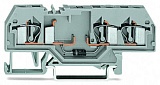 Компонентная клемма; 3-проводн.; с диодом 1N5408; анод слева; для DIN-рейки 35 x 15 и 35 x 7,5; 4 mm²; CAGE CLAMP®; 4,00 mm²; серые