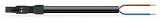 pre-assembled connecting cable; Eca; Plug/open-ended; 2-pole; Cod. A; 8 m; 1,00 mm²; black