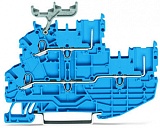 1-проводные / 1-контактные двухуровневые клеммы с розеткой; Проходные / проходные клеммы; N/N; без нанесения маркировки; подходят для исполнений Ex i; для DIN-рейки 35 x 15 и 35 x 7,5; Push-in CAGE CLAMP®; 1,00 mm²; синие