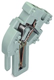 Center module for 1-conductor female connector; angled; CAGE CLAMP®; 4 mm²; Pin spacing 5 mm; 1-pole; 4,00 mm²; gray