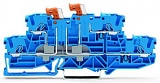 Двухуровневые клеммы с двойным размыкателем; с 2 поворотными ножевыми размыкателями; для DIN-рейки 35 x 15 и 35 x 7,5; 2,5 мм²; Push-in CAGE CLAMP®; 2,50 mm²; синие