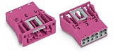Защелкивающаяся розетка; 3-пол.; Код. B; 4,00 mm²; розовые