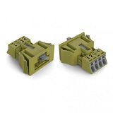 Защелкивающийся штекер; 4-пол.; Код. B; 1,50 mm²; светло-зеленые
