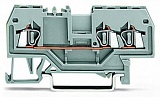 3-проводные проходные клеммы; 1,5; центральная маркировка; для DIN-рейки 35 x 15 и 35 x 7,5; CAGE CLAMP®; 1,50 mm²; серые