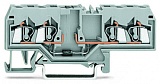 Компонентная клемма; 4-проводн.; с диодом 1N4007; анод слева; для DIN-рейки 35 x 15 и 35 x 7,5; 2,5 мм²; CAGE CLAMP®; 2,50 mm²; серые