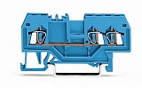 3-проводные проходные клеммы; 1,5; подходят для исполнений Ex i; центральная маркировка; для DIN-рейки 35 x 15 и 35 x 7,5; CAGE CLAMP®; 1,50 mm²; синие