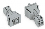 Защелкивающаяся розетка; 2-пол.; Код. B; 1,50 mm²; серые
