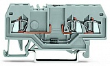 Компонентная клемма; 3-проводн.; с диодом 1N4007; анод справа; для DIN-рейки 35 x 15 и 35 x 7,5; 1,5; CAGE CLAMP®; 1,50 mm²; серые