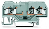 Компонентная клемма; 3-проводн.; с диодом 1N4007; анод справа; для DIN-рейки 35 x 15 и 35 x 7,5; 2,5 мм²; CAGE CLAMP®; 2,50 mm²; серые