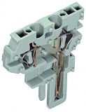Центральный модуль для 2-проводной розетки; CAGE CLAMP®; 4 mm²; Шаг контактов 5 мм; 1-пол.; 4,00 mm²; серые