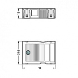 Корпус разгрузки натяжения; 3-пол.; для 2 кабелей; 8,0 – 11,5 мм; 55 mm; белые