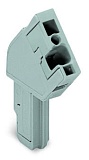 1-conductor female connector, angled; CAGE CLAMP®; 4 mm²; Pin spacing 5 mm; 1-pole; 4,00 mm²; gray