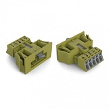 Защелкивающийся штекер; 5-пол.; Код. B; 1,50 mm²; светло-зеленые