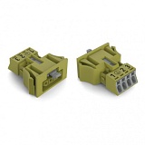 Защелкивающаяся розетка; 4-пол.; Код. B; 1,50 mm²; светло-зеленые