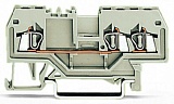 3-проводные проходные клеммы; 1,5; подходят для исполнений Ex e II; центральная маркировка; для DIN-рейки 35 x 15 и 35 x 7,5; CAGE CLAMP®; 1,50 mm²; светло-серые