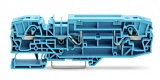 2-проводные базовые клеммы; с возможностью тестирования; для DIN-рейки 35 x 15 и 35 x 7,5; 3; Push-in CAGE CLAMP®; 6,00 mm²; синие