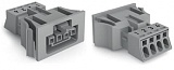Защелкивающаяся розетка; 4-пол.; Код. B; 1,50 mm²; серые