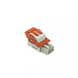 1-conductor female plug; 100% protected against mismating; lever; Locking lever; 10 mm²; Pin spacing 7.62 mm; 2-pole