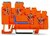 3-проводные клеммы питания датчика; Внутренняя перегородка: 9 А; с цветн. отверст. для ввода проводников; 2,5 мм²; CAGE CLAMP®; 2,50 mm²; оранжевые