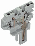 Оконечный модуль для 2-проводной розетки; CAGE CLAMP®; 4 mm²; Шаг контактов 5 мм; 1-пол.; 4,00 mm²; серые