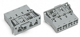 Защелкивающийся штекер; 4-пол.; Код. B; 4,00 mm²; серые