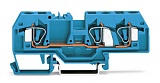 3-проводные проходные клеммы; 3; подходят для исполнений Ex i; центральная маркировка; для DIN-рейки 35 x 15 и 35 x 7,5; CAGE CLAMP®; 6,00 mm²; синие