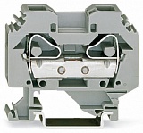 2-проводные проходные клеммы; 16 мм²; боковые маркировочные разъемы; для DIN-рейки 35 x 15 и 35 x 7,5; CAGE CLAMP®; 16,00 mm²; серые