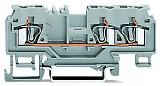 3-проводные проходные клеммы; 4 mm²; с тестовым портом; с контактом для экрана; центральная маркировка; для DIN-рейки 35 x 15 и 35 x 7,5; CAGE CLAMP®; 4,00 mm²; серые