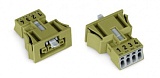 Защелкивающаяся розетка; 4-пол.; Код. B; 1,50 mm²; светло-зеленые