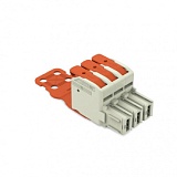 1-проводниковая розетка; рычаг; Push-in CAGE CLAMP®; 16 мм²; Шаг контактов 10,16 мм; 3-пол.; 100% защита от неправильного подсоединения; Распол. по центру фикс. рычаги; Пластина разгрузки натяжения; Посеребренные контакты; 16,00 mm²; светло-серые