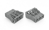 Защелкивающаяся розетка; 3-пол.; Код. B; 4,00 mm²; серые