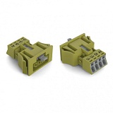 Защелкивающаяся розетка; 4-пол.; Код. B; 1,50 mm²; светло-зеленые