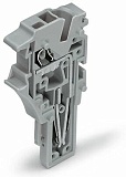 Оконечный модуль для 1-проводной розетки; Push-in CAGE CLAMP®; 4 mm²; Шаг контактов 5,2 мм; 1-пол.; со встроенной торцевой пластиной; 4,00 mm²; оранжевые