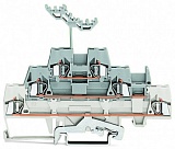 Трехуровневые клеммы; Экранированные / проходные / проходные клеммы; 2,5 мм²; с нанесением маркировки; для DIN-рейки 35 x 15 и 35 x 7,5; CAGE CLAMP®; 2,50 mm²; белые/серые/серые