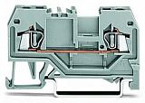 2-проводные проходные клеммы; 1,5; центральная маркировка; для DIN-рейки 35 x 15 и 35 x 7,5; CAGE CLAMP®; 1,50 mm²; красные