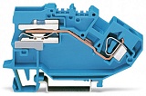 1-проводные клеммы с размыкателем нейтрали; 3; CAGE CLAMP®; 6,00 mm²; синие