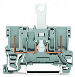 2-контактные базовые клеммы с размыкателем; для DIN-рейки 35 x 15 и 35 x 7,5; серые