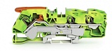 3-проводные клеммы с заземлением; с рычагом и Push-in CAGE CLAMP®; 16 мм²; с тестовым портом; боковая и центральная маркировка; для DIN-рейки 35 x 15 и 35 x 7,5; Push-in CAGE CLAMP®; 16,00 mm²; зеленые-желто