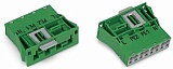 Защелкивающийся штекер; 4-пол.; Код. Q; 4,00 mm²; зеленые