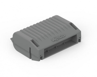 Корпус WAGO IPх8 для клемм; для кабелей; Отрасль; с гелем; Серия 221; без соединителей; Размер 2; серые